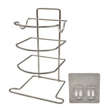 Easy 易立家 不鏽鋼無痕掛勾吹風機架, 銀色, 1個