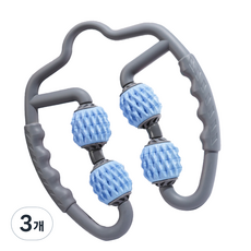 종아리 허벅지 다리 팔 마사지 롤러, 블루 그레이(BE_01_03), 3개