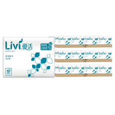 LIVI 優活 Essentials 柔拭紙巾 雙層 300抽, 30包, 3箱