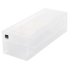 STORYG INTRAY冰箱抽屜式收納盒 雙層 尺寸 16.5 公分 x 41.5 公分 x 14.3 公分, 透明, 1個