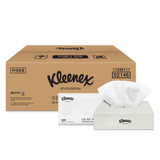 Kleenex 2層抽取式衛生紙 10包入 + 收納盒組, 60張, 1套