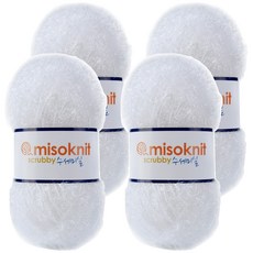 misoknit 珍珠菜瓜布線 80g, 10白色, 4個