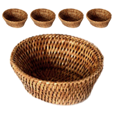 BIK 藤編橢圓盤 IT CO 014, 單一顏色, 5個
