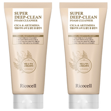 Lycocell 積雪草和艾草超級深層清潔泡沫潔面乳, 120ml, 2個