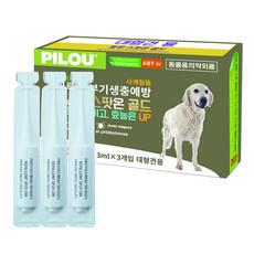 Pilou 皮樂 Natural Spot On黃金蟎蟲去除用品 大型犬, 3個, 3ml