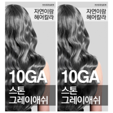 자연이랑 염색약, 10GA 스톤 그레이 애쉬, 2개