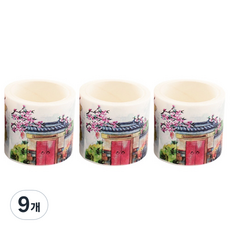 風景插畫紙膠帶 5m, 深庭院, 9個