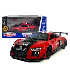 엠에스제트 유앤원 메탈 드림카 시리즈 아우디 R8 LMS 미니카, 레드, 1개