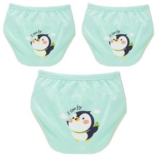 아가짱 프랜들리 6중 배변 훈련 팬티, 펭귄(민트색), 3개