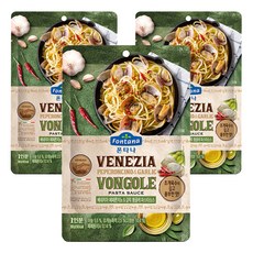 歐洲 Fontana 威尼斯辣椒&香蒜蛤蜊風味義大利麵醬, 100g, 3包