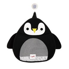 3 sprouts 浴室收納袋 企鵝, 企鵝 黑色, 1個