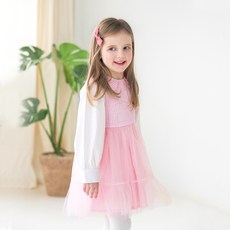 MARI N MORI 女童經典格紋紗質連身裙