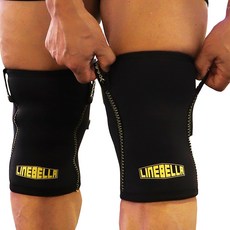 LineBella Max 7mm 護膝, 黑色, 2個
