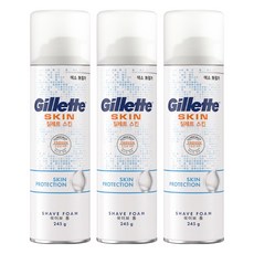 질레트 정품 스킨텍 쉐이빙 폼, 245g, 3개