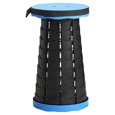 螺旋伸縮椅凳 全新升級加厚更穩固 高度可調至45CM 方便攜帶, 藍色, 1盒
