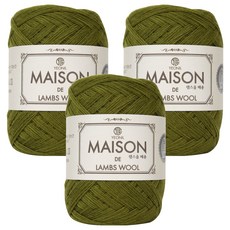 연일섬유 램스울 메종 뜨개실, 30올리브, 3개