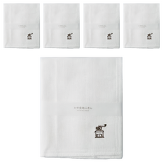 HARADA ORIMONO 原田織物 KAYA 純白刺繡蚊帳布廚房擦拭巾 紗布抹布 天然纖維 日本產, 30 x 30cm, 5條