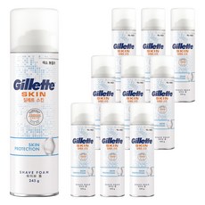 질레트 스킨텍 쉐이빙 폼, 245g, 10개