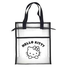 Sanrio 三麗鷗 網眼布直式手提袋 Hello Kitty, 黑色, 30 x 20 10cm