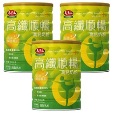 馬玉山 高纖順暢高鈣奶粉 (800g/罐) - 高鈣、高纖、無蔗糖 全家人的健康首選, 3罐