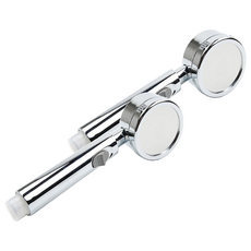 雙重節水開關蓮蓬頭, 銀色, 2個