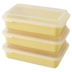 LocknLock 樂扣樂扣 DosiLock系列 便當盒 600ml, 黃色, 3個