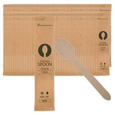 Draw Life Saenghwaleulgeurida 木湯匙 140mm, 100個, 1入