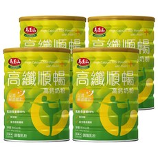 馬玉山 高纖順暢高鈣奶粉 (800g/罐) - 高鈣、高纖、無添加糖 全家人的健康首選, 4罐