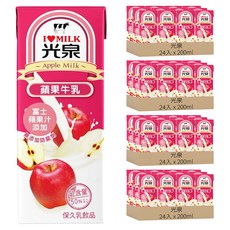 光泉 蘋果牛乳, 200ml, 96入