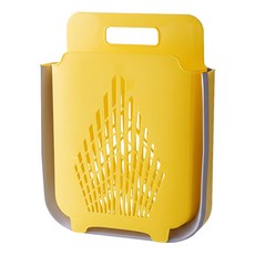 多功能摺疊收納洗衣籃 附掛鈎 特大款, 檸檬黃