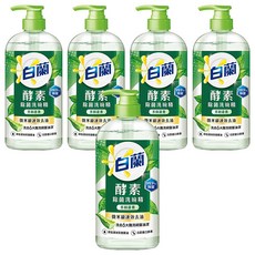 白蘭 酵素除菌洗碗精 茶樹蘆薈, 1kg, 5瓶
