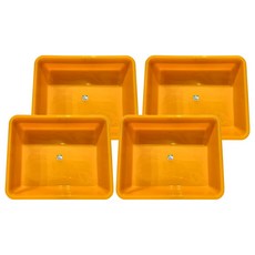 震嶸塑膠 600密林 置物籃, 黃色, 4個