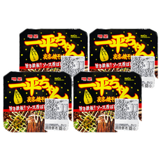 明星食品 一平 夜店炒麵 日式醬汁風味 速食麵, 4入