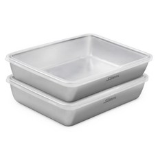 Sisem 不鏽鋼方形託盤, 托盤 + 蓋子, 2個