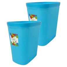 KEYWAY 聯府 好運花長型大垃圾桶/紙林 13.5L 2個, 藍色