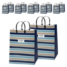 포포팬시 밸런스 PP 쇼핑백 대, 네이비, 12개