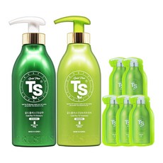 TS 골드플러스 샴푸 500ml + 트리트먼트 500ml +뉴프리미엄 샴푸 여행용 파우치 5p, 1세트