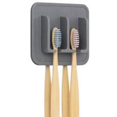 디엔오 탈부착 실리콘 무타공 칫솔 걸이, 그레이, 1개