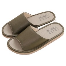 Vero&Nique 維諾妮卡 文青風格吸水皮料室內拖鞋, 綠色, 1雙