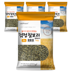 대구농산 건강한 밥상 검정찰보리 블랙보리, 2kg, 4개