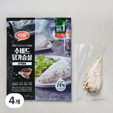 하림 수비드 닭가슴살 블랙페퍼, 100g, 6개입, 4개
