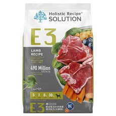 Holistic Recipe SOLUTION 耐吉斯 E3 成犬配方無穀乾飼料 大顆粒, 活力羊肉餐, 9.98kg, 1袋