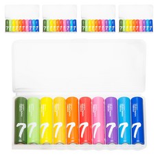 Cuktech 鹼性電池 4號AAA B07 乾電池 附電池盒收納, 10顆, 5盒