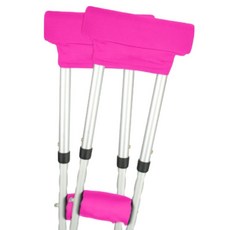 루네온 심플 목발 쿠션 겨드랑이 패드 2p + 손잡이 패드 2p 세트 분홍색, 1세트