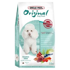 UNCLE PAUL 保羅叔叔 原味狗糧，敏感成犬配方，小顆粒/減少淚痕, 護眼保健, 10kg, 1袋