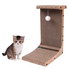 PETSMON 直立式L型貓抓板, 混合顏色, 1個