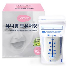 UNIMOM 母乳儲存袋 210ml, 150枚, 1盒