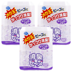 Lion Chemical 獅子化學 AQUAREFRE 大型除臭晶球 薰衣草香, 320g, 3瓶