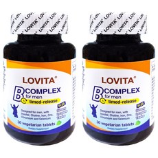 Lovita 男性緩釋型養生活力B群 素食錠, 1.2g, 30顆, 2罐