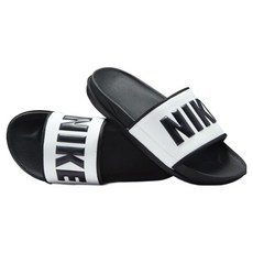 NIKE 耐吉 女款 WMNS OFFCOURT SLIDE 拖鞋 BQ4632-011, 白色 + 黑色, 22cm